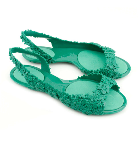 Green Womens beach shoes